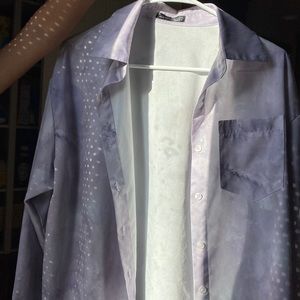 Tie dye drop shoulder blouse